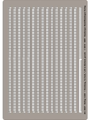 Railing 1/250, 1 middle rail, straight, dark grey, 1m x 1.25m