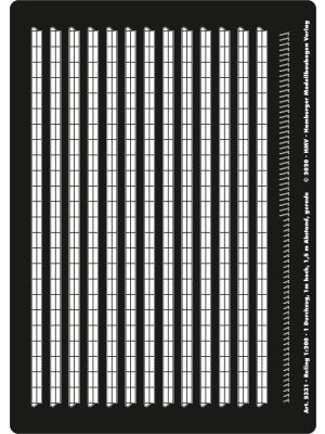 Railing 1/200, 1 middle rail, straight, black, 1m x 1.5m