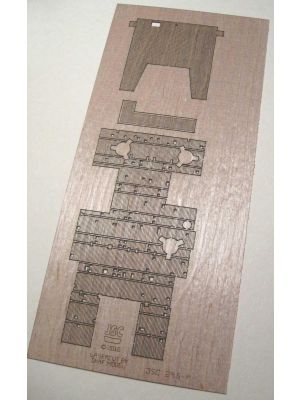 Lasercut wooden deck for Galatea