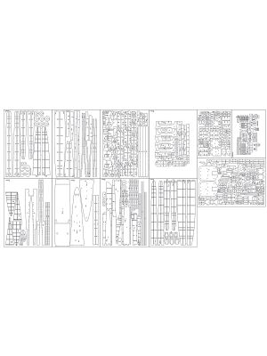 Lasercutset frames for IJN Haguro