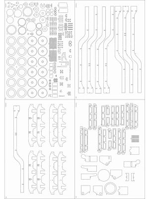 Lasercutset frames for Artillery Battery Gneisenau 15 cm SK L/45