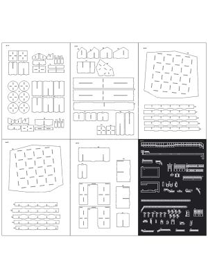 Lasercutset frames and details for Trakai Island Castle