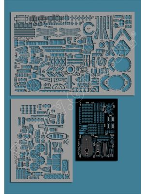 Lasercutset details and railings for ORP Warszawa