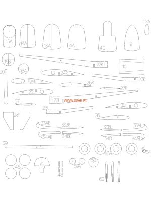 Lasercutset frames for Caudron CR.714C1