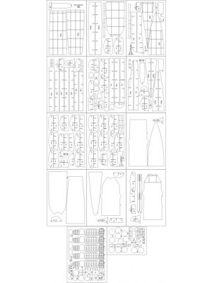 Lasercut Set frames for IJN Ise