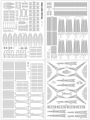 Lasercut Set details for Ark Royal