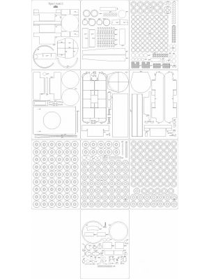 Lasercut Set frames and details for Tiger I Ausf. E