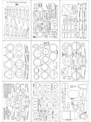 Lasercut Set frames for B-17G 