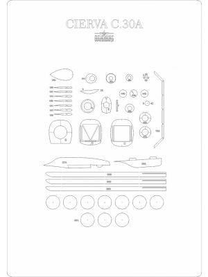 Lasercut Set frames for Cierva C.30 A