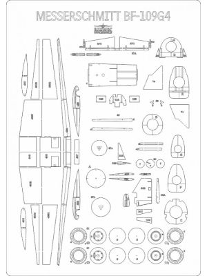 Lasercut Set frames for Bf-109 F-2