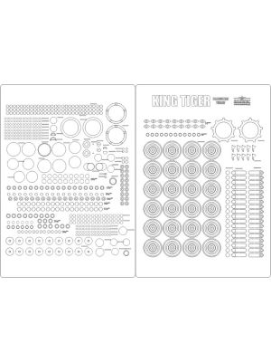 Lasercut Set wheels for King Tiger