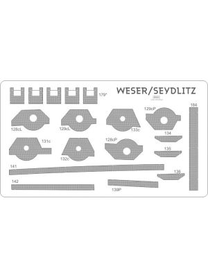 Lasercut Set corrugated decks for Weser