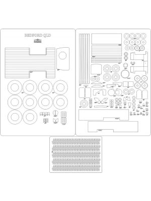 Lasercut Set frames and detailsfor Bedford