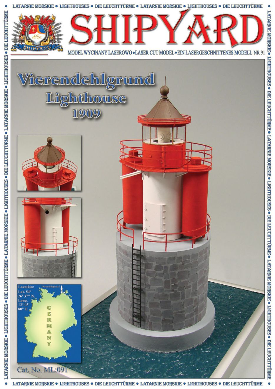 Leuchtturm Vierendehlgrund 1:72 - fentens Papermodels