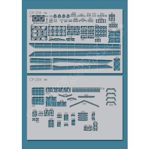 Lasercutset skeleton, details and railings for OP-204