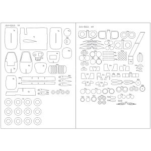 Lasercutsatz für AH-64A Apache