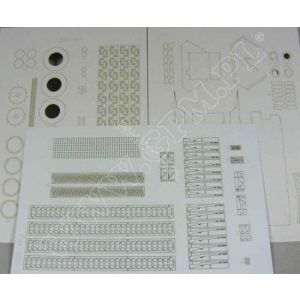 Lasercutsatz für Sd.Kfz 251/1 Ausf. A,B,C,D Spanten, Details und Ketten