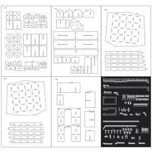 Lasercutset frames and details for Trakai Island Castle