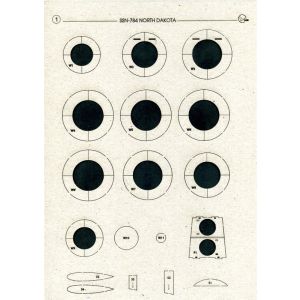 Lasercutset frames for USS North Dakota