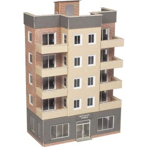 Low relief tower block