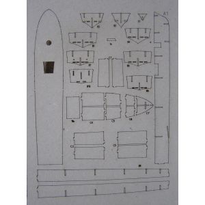 Lasercutset skeleton for Torpedoboot D-3