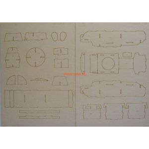 Lasercutset frames for Pzkpfw 35(t)