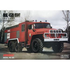 Soviet fire truck Ural 4320 Osiny