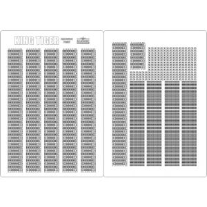 Lasercut Set tracks for King Tiger production turret