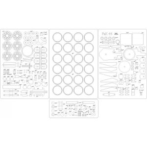 Lasercut Set frames, wheels and details for PAK 44 