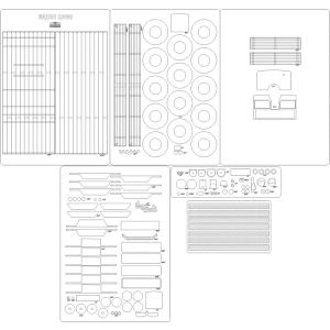 Lasercut Set frames and details for Faun L900