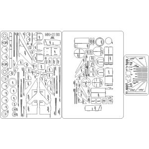 Lasercut Set frames and details for MiG-21 BIS 8905