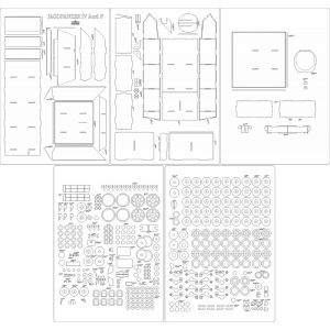 Lasercut Set frames, wheels and details for Jagdpanzer IV Ausf. F