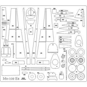 Lasercut Set frames for BF-109 E4