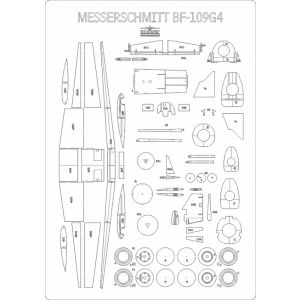 Lasercut Set frames for BF-109 G4