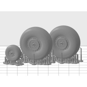 Wheels 3D print for Li-2P, DC-3 or C-47