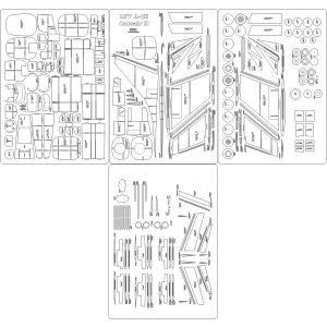 Lasercut Set frames for A-7E Corsair II