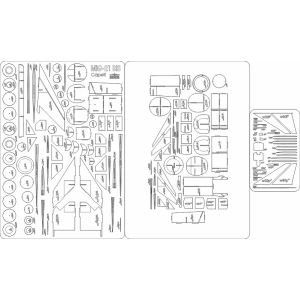 Lasercut Set frames and details for MiG-21 bis Capeti