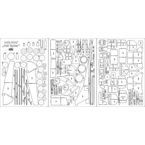 Lasercut Set frames and details for MiG-23 MF Hell Fighter 