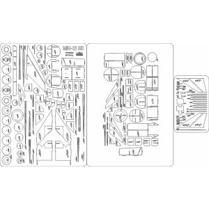 Lasercut Set frames and details for MiG-21 BIS Ukraine