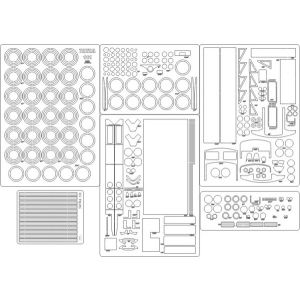 Lasercut Set frames and details for Tatra 111