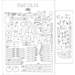Lasercut Set frames and details for Fiat CR.32